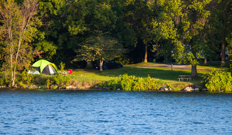 Camping on the Long Sault Parkway