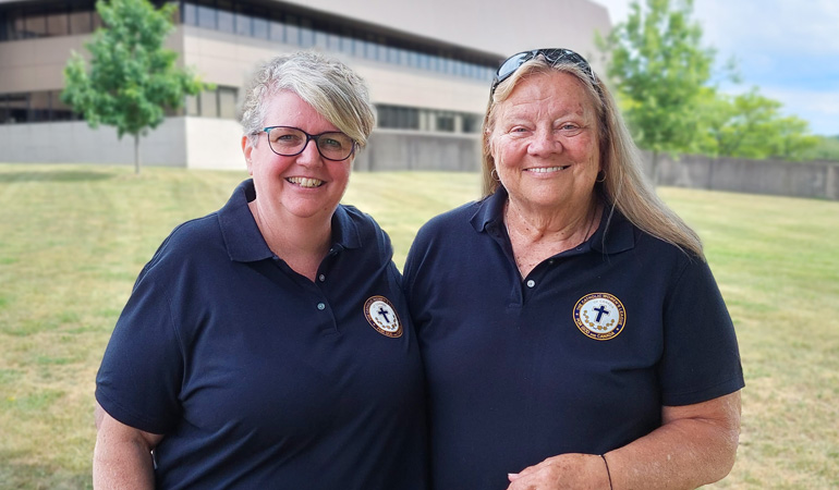 Emma Rose Rayburn, left, and Jeannie Coleman