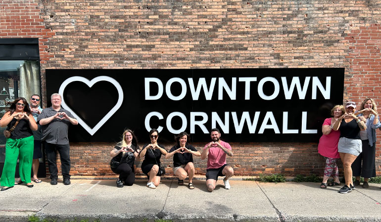 New Downtown Cornwall sign