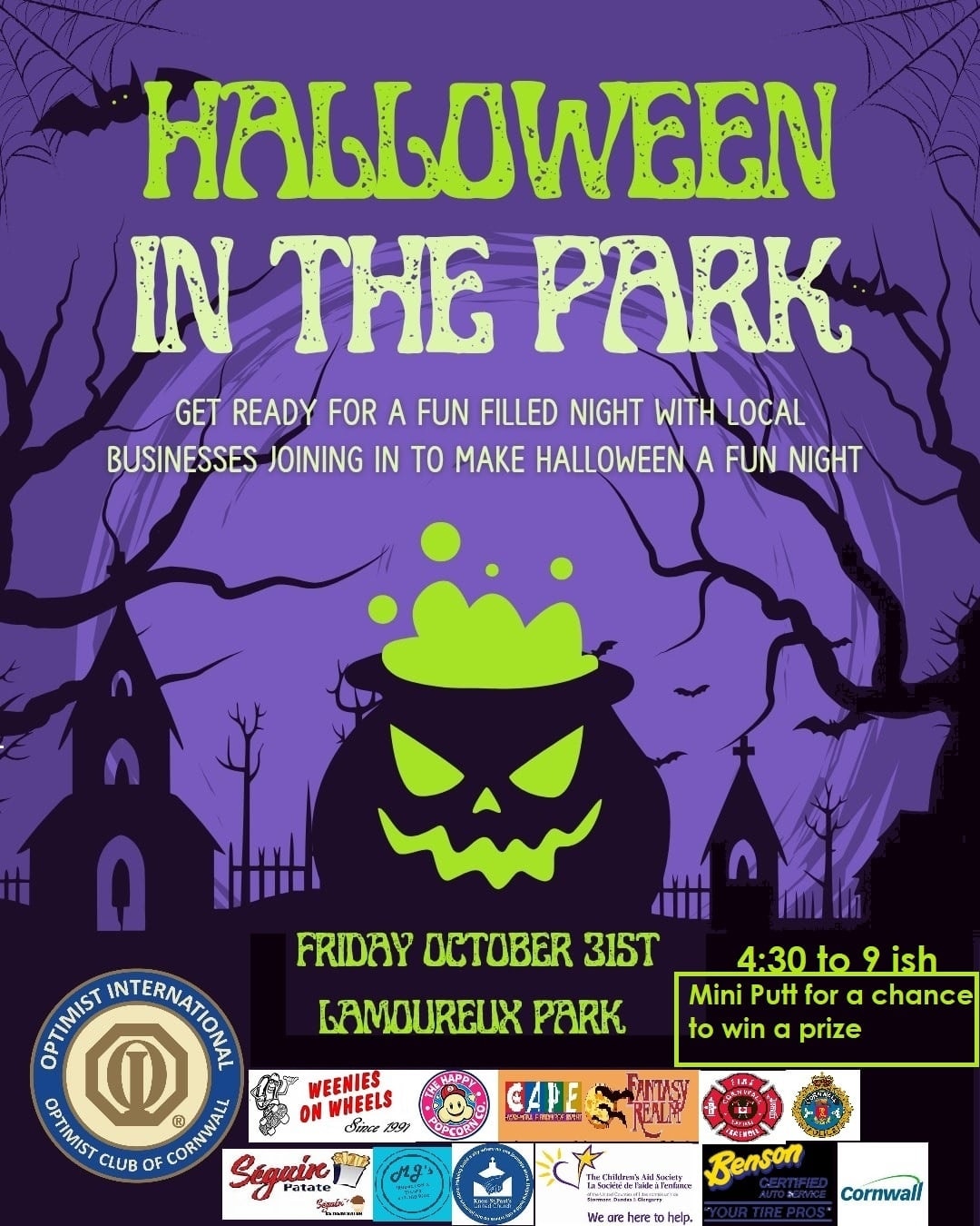 Halloween in the park ad