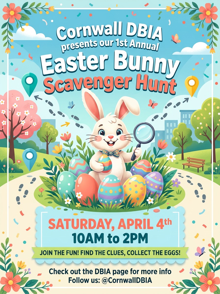 DBIA Easter Bunny Scavenger Hunt Poster